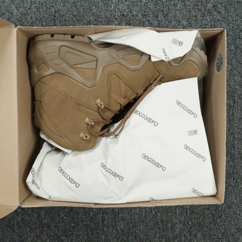 Lowa Boots Mens 12 Coyote Brown Zephyr GTX Mid TF Gore Tex Hiking Task Force